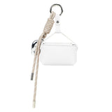 Bar-Zipper Bag Charm White