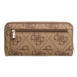 Janie Logo SLG LRG Zip Around Latte Logo