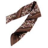 Printed Square Foulard Brown