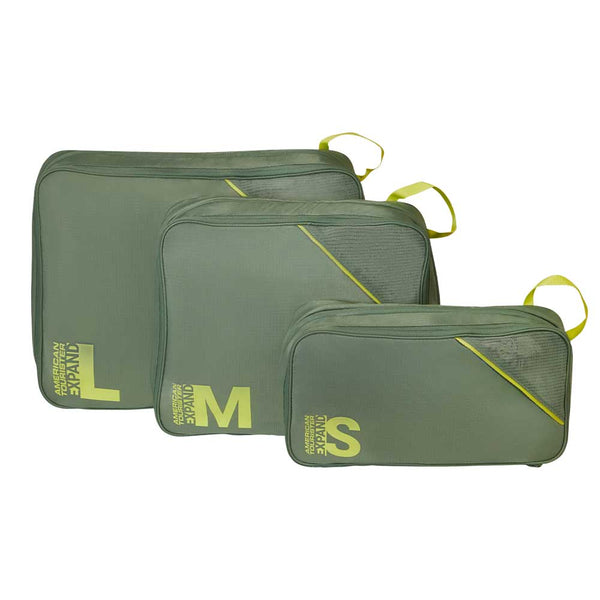 Packing Cubes 3PK Olive/Lime