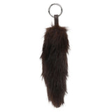 Foxtail Bag charm Dark Brow-Silver