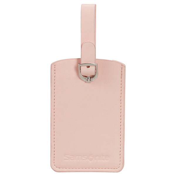 Global TA Rectangle Luggage Tag x 2 Pale Rose Pink