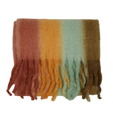 Fluffy Rainbow Scarf Yellow